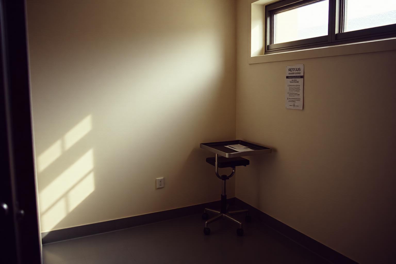 Passenger entering a laboratory draw station for morning bloodwork